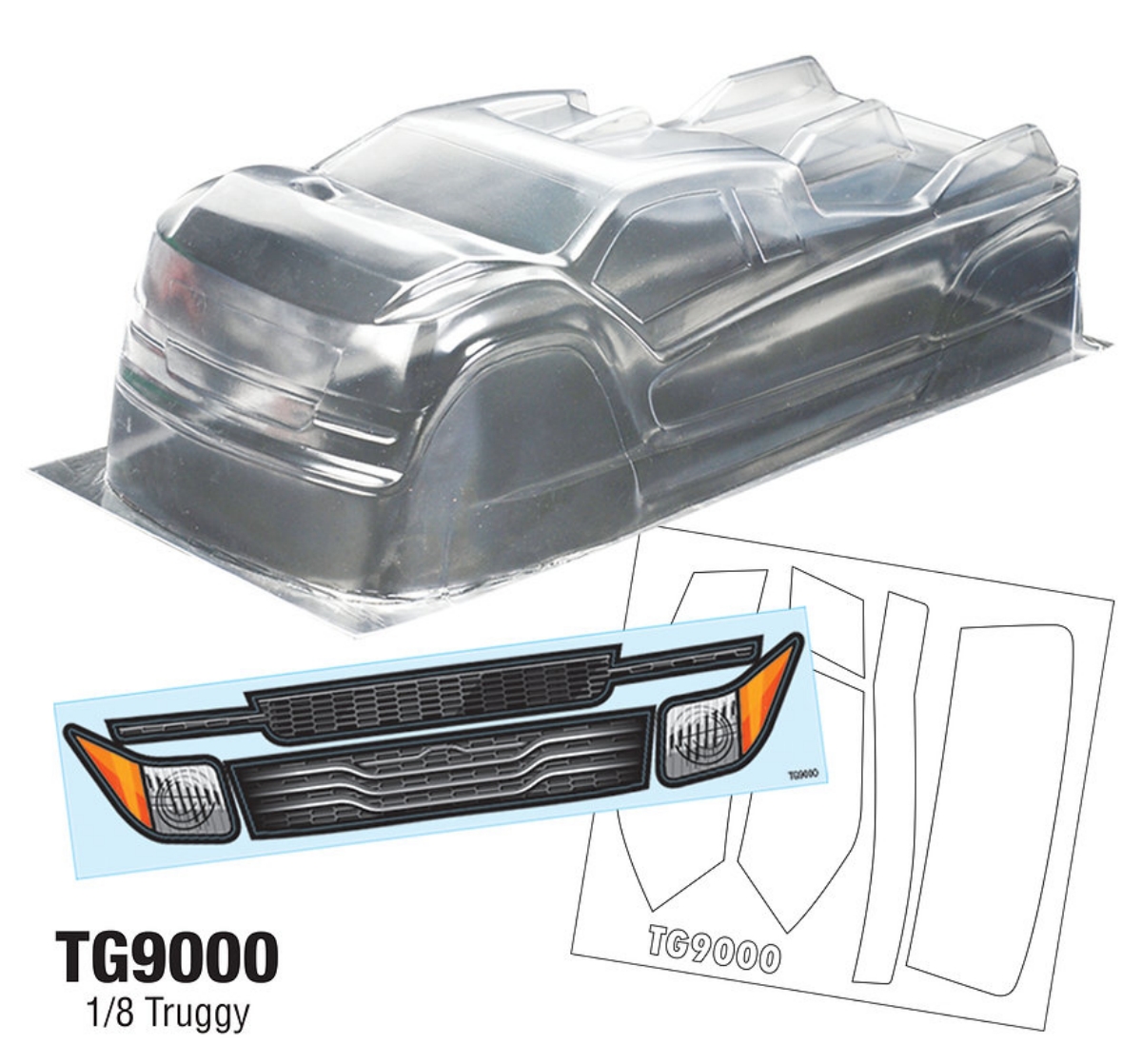 Tamiya Model Paint Set - TG9000 1/8 트러기 바디는 팀 C