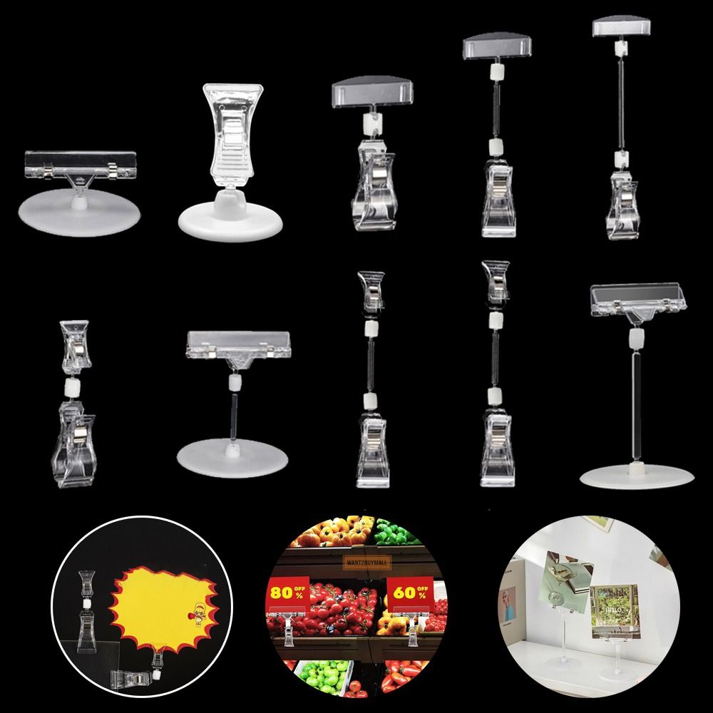 Pop Display Shelf - 투명 사진 클립 데스크탑 메시지 엽서
