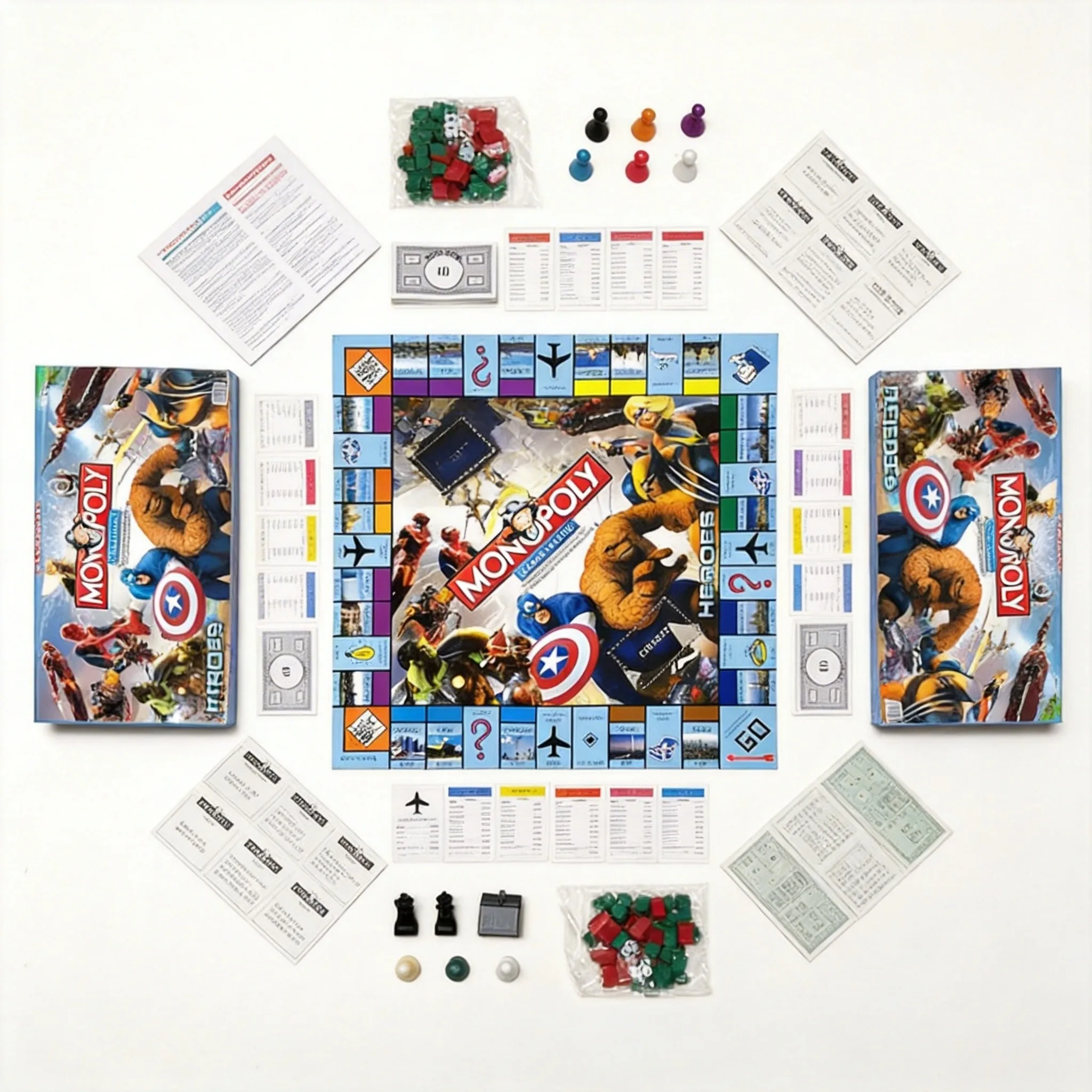 Hasbro Game Monopoly - 마블 히어로즈 모노폴리 글로벌 빌리지 보드