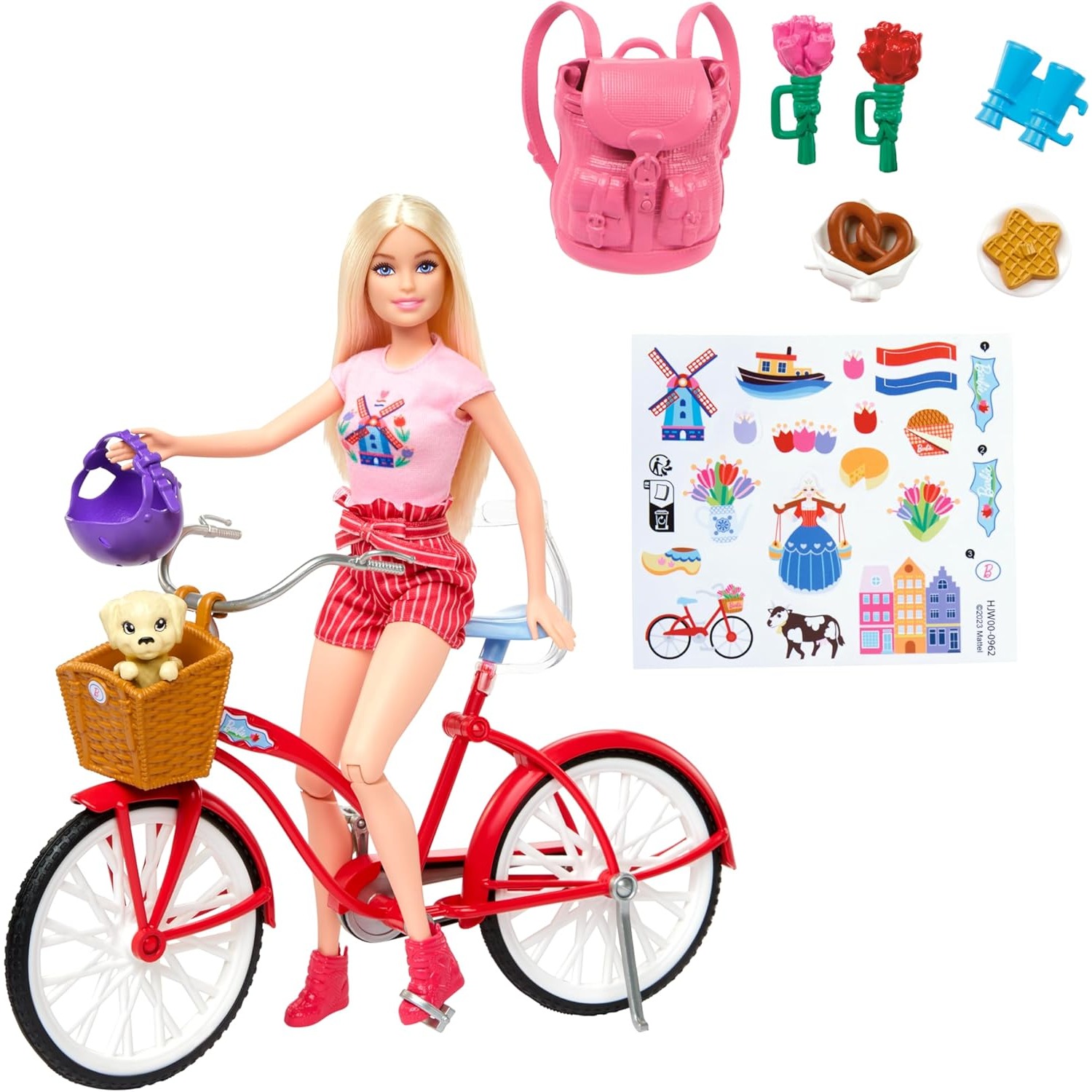 Mattel Toy Barbie - 오리지널 마텔 바비 인형 자전거 플레이