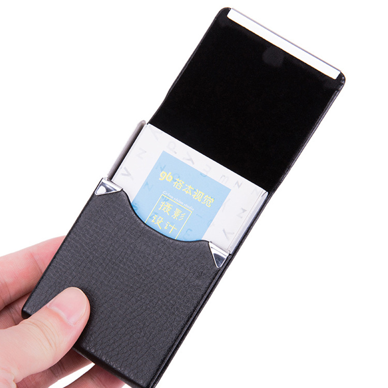 남성용 비즈니스 카드홀더 케이스, 슬림 PU 가죽 금속 - Card Top Loader 리뷰 및 가격