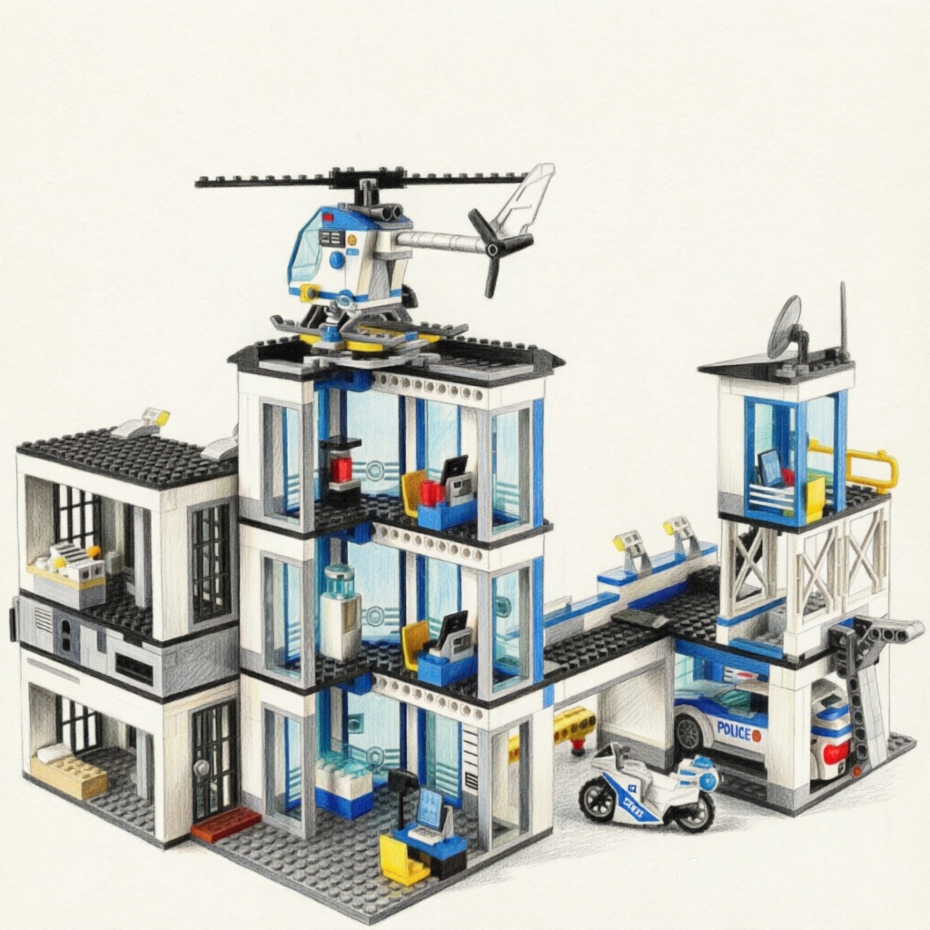 특수경찰서 군사 건물 도시 모형 세트 교도소 경찰차 경 - Lego Set Creator 리뷰 및 가격