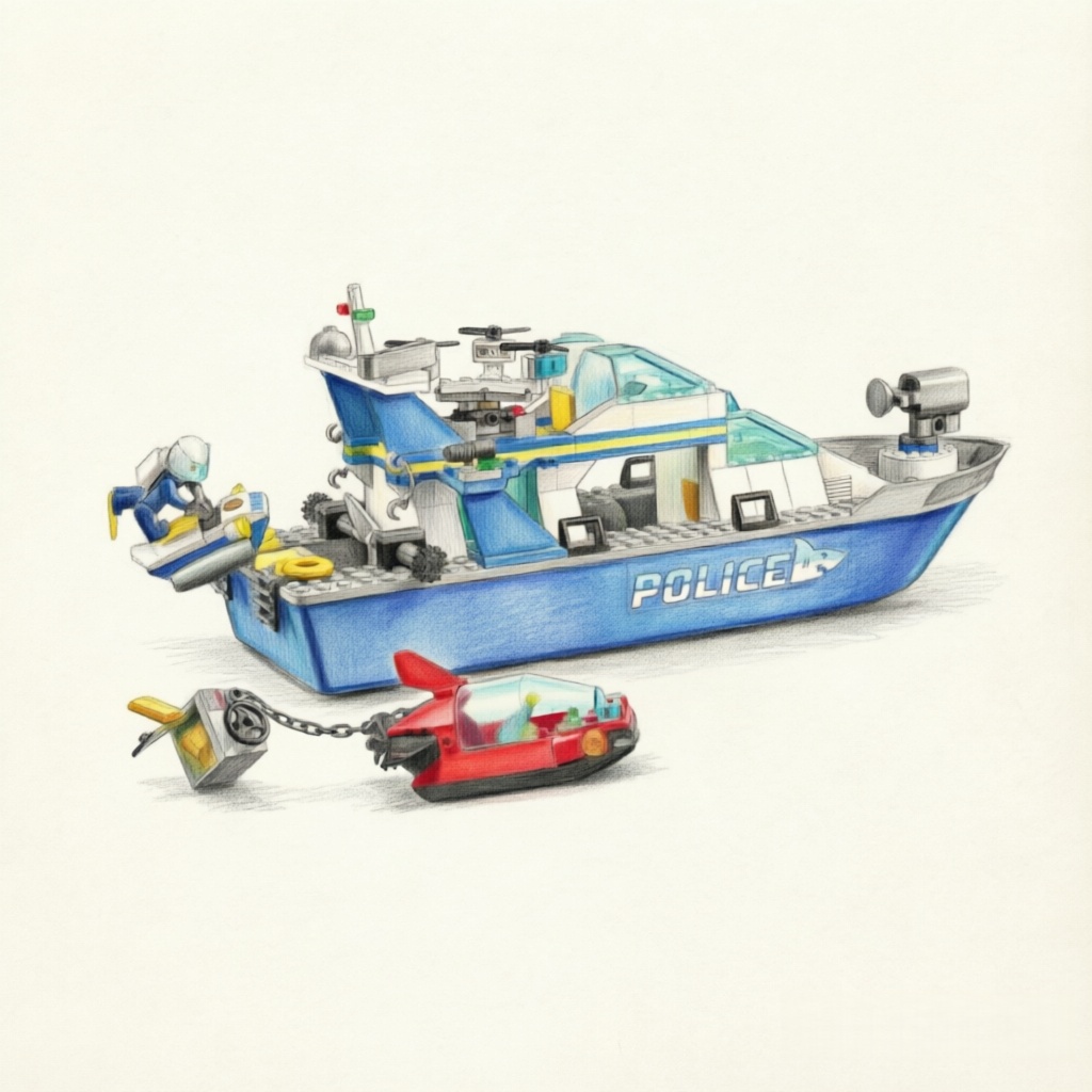 시티 시리즈 빌딩 블록 해상 경찰 순찰선 매칭 시티 세 - Lego Set Creator 리뷰 및 가격