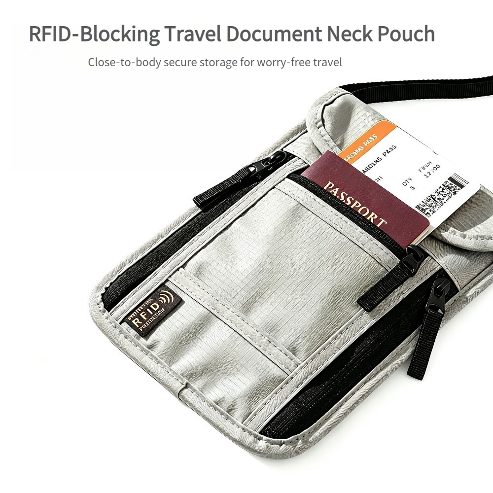 여행용 목걸이 지갑, RFID 차단 기능이 있는 여권  - Card Top Loader 리뷰 및 가격