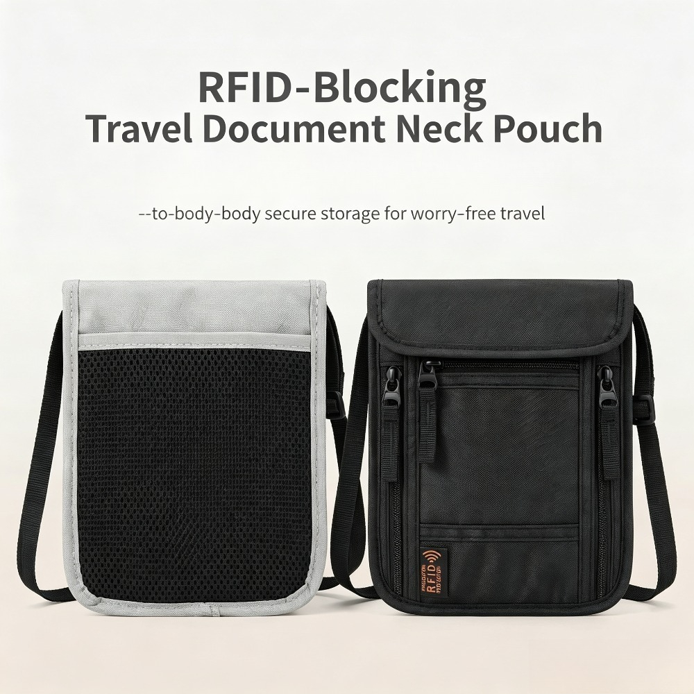 여행용 목걸이 지갑, RFID 차단 기능이 있는 여권  - Card Top Loader 리뷰 및 가격